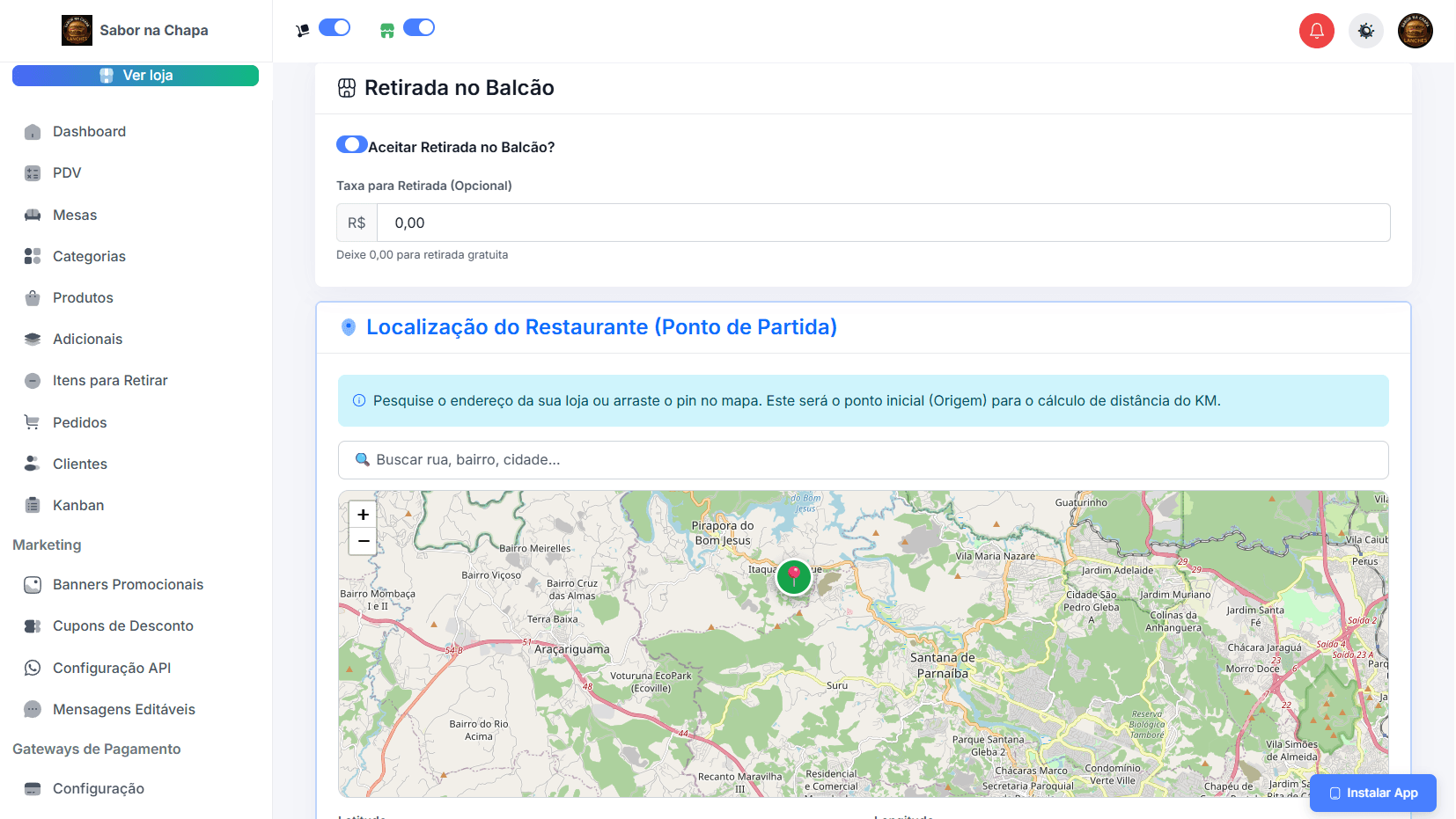Sistema de Gestão de Entregas por KM